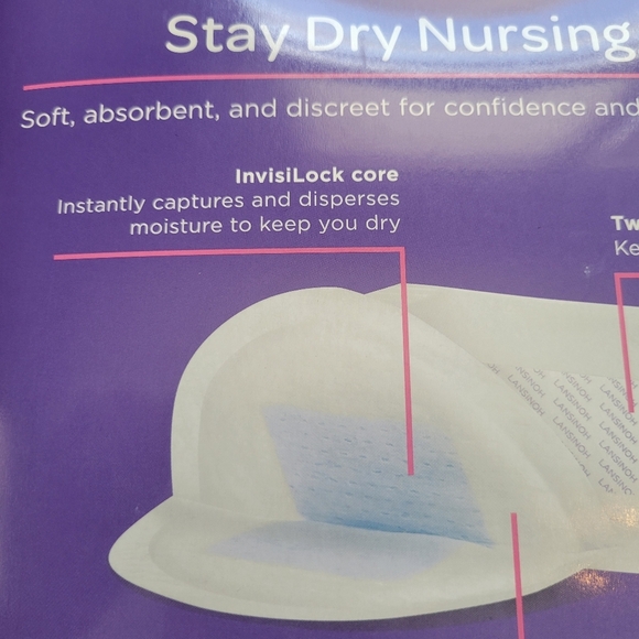 NIB Sealed Lansinoh Stay Dry Nursing Pads Value Pack of 200 Baby Shower Gift - Picture 5 of 9